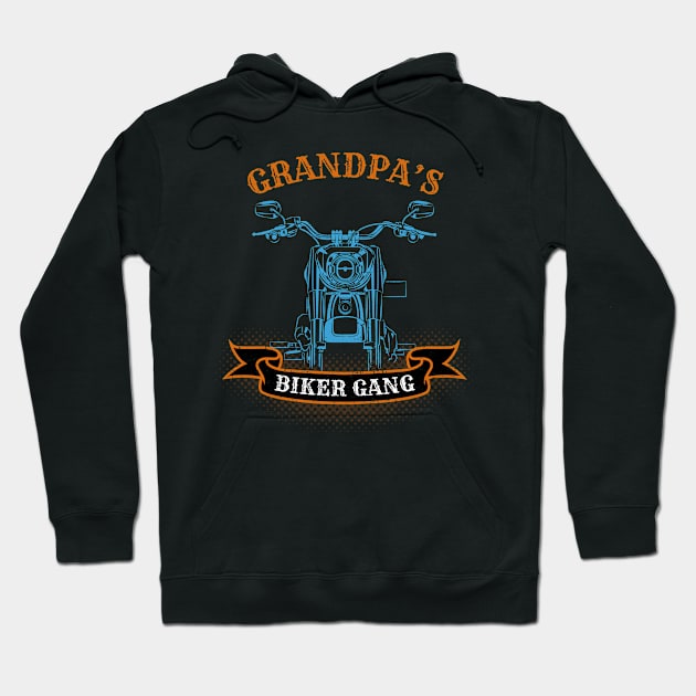 Grandpa's Biker Gang Father's Day Hoodie by DwiRetnoArt99